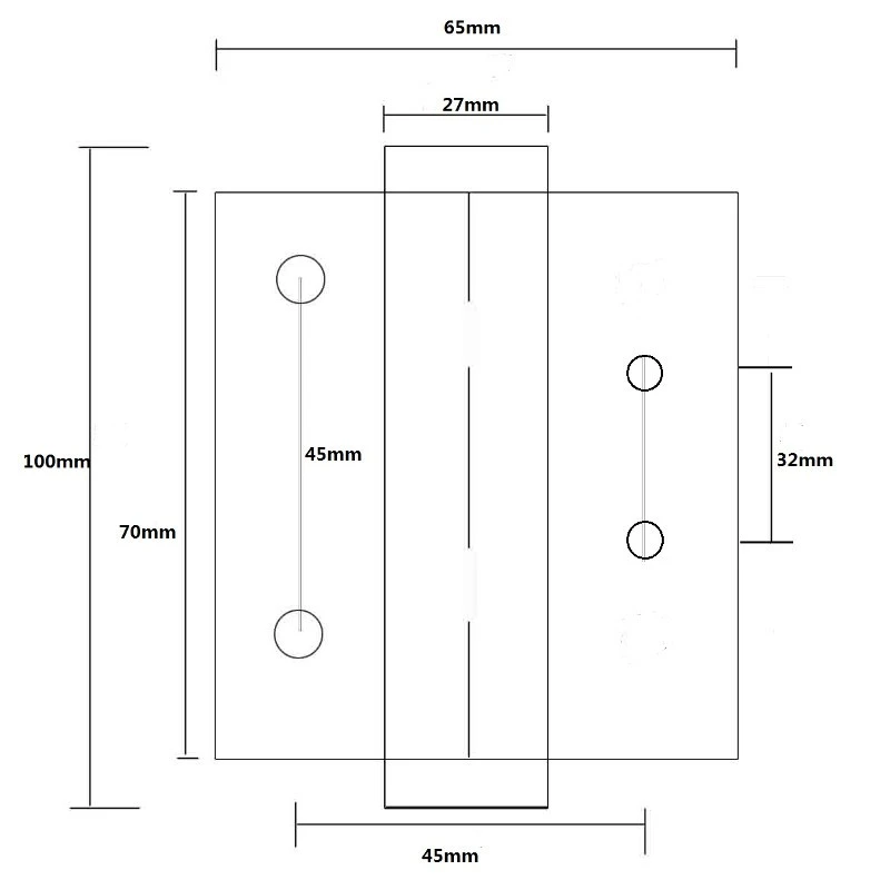 Swing Hinge 100mm Set 2pcs